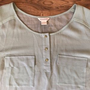 Monsoon Sheer Seafoam Blouse Size 10